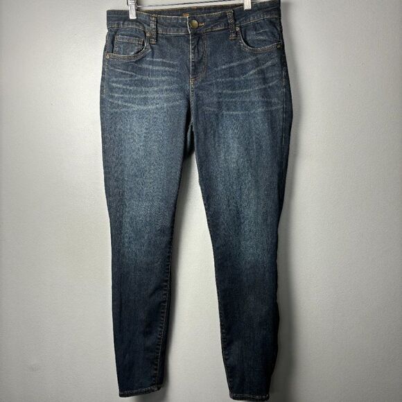 Kut From the Kloth Skinny Jeans with Zippers on the Ankles Size 10 - Picture 2 of 10
